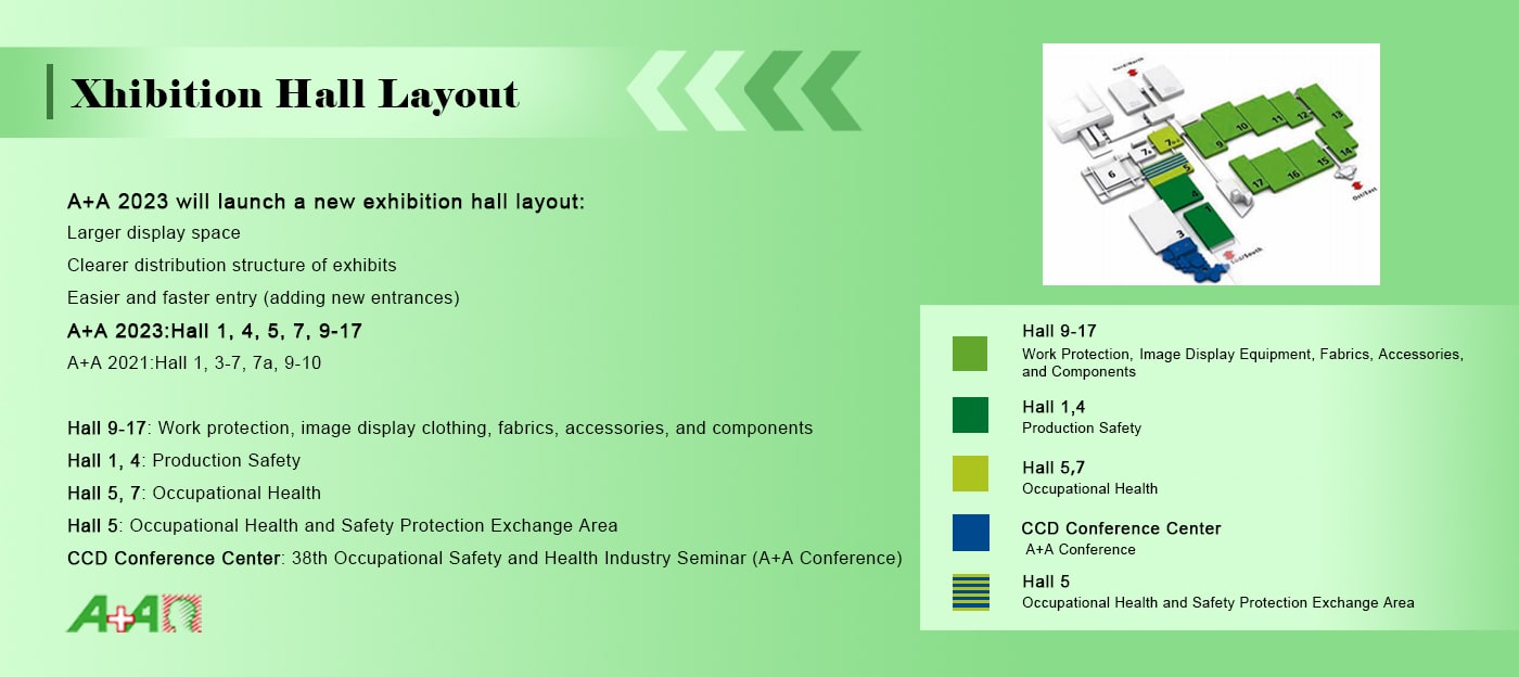 “2023 Germany A+A” Labor Insurance Exhibition Hall Layout