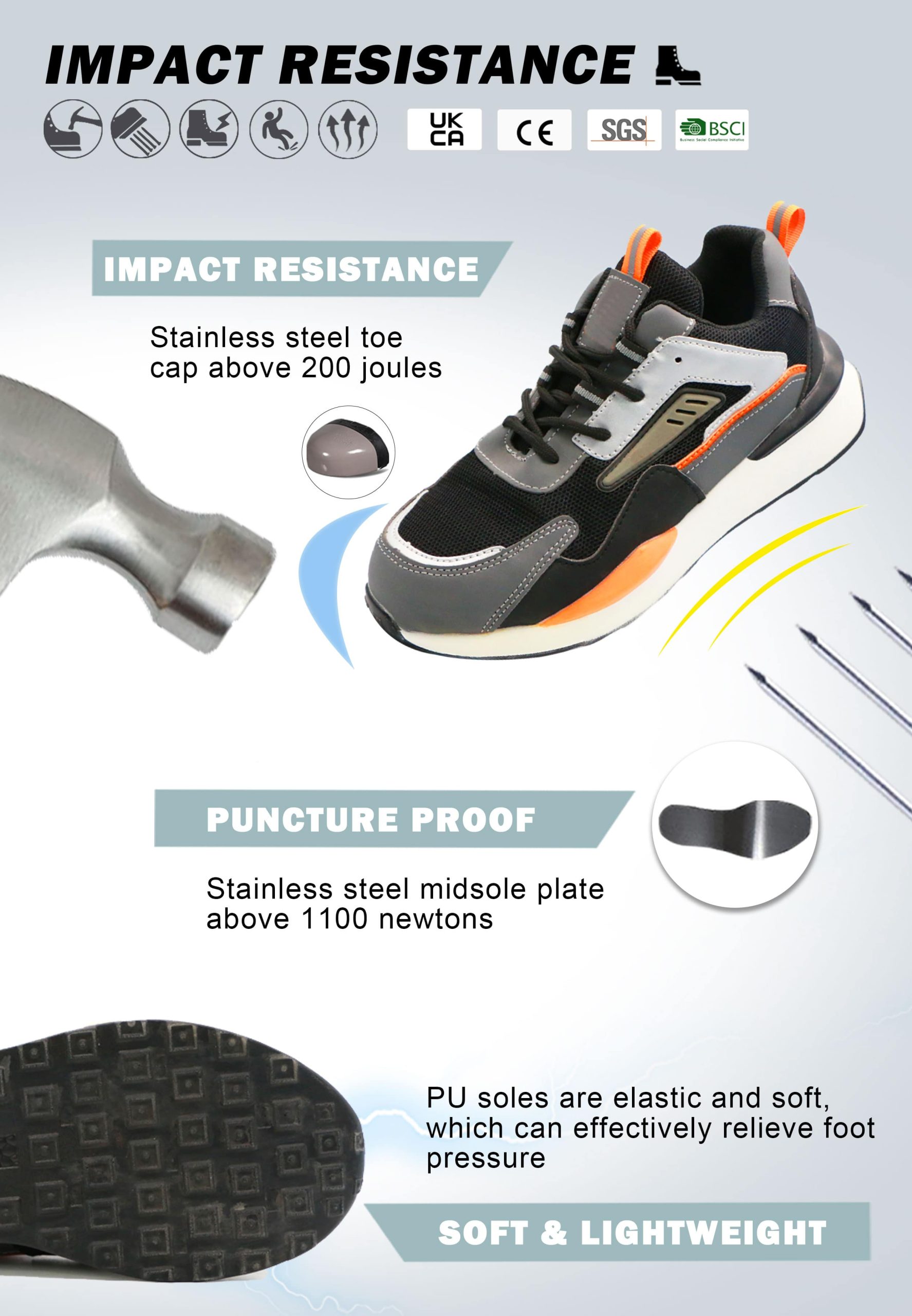 Steel Toe Sport Safety Shoes Kevlar Insole | ENTE SAFETY