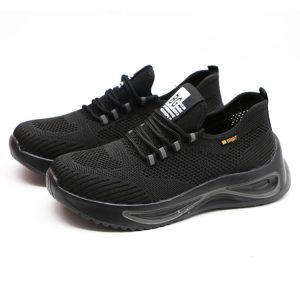 Black Fashion Breathable Sneakers Kevlar Insole | ENTE SAFETY