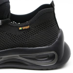 Black Fashion Breathable Sneakers Kevlar Insole | ENTE SAFETY