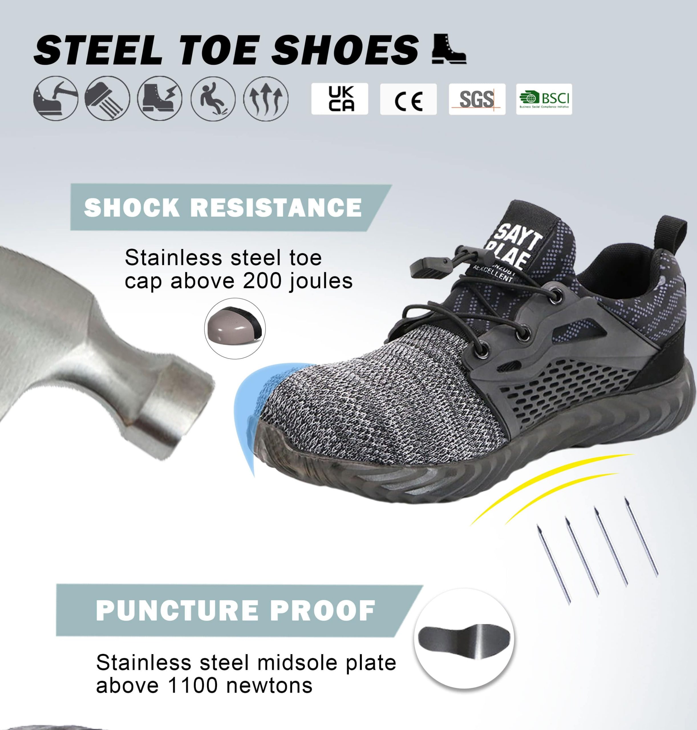 Lightweight Steel Toe Shoes