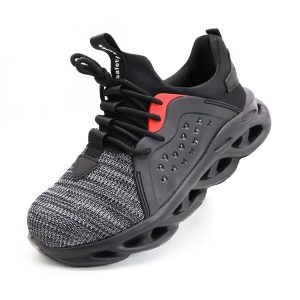 Grey/Black Elastic Trainer Shoes