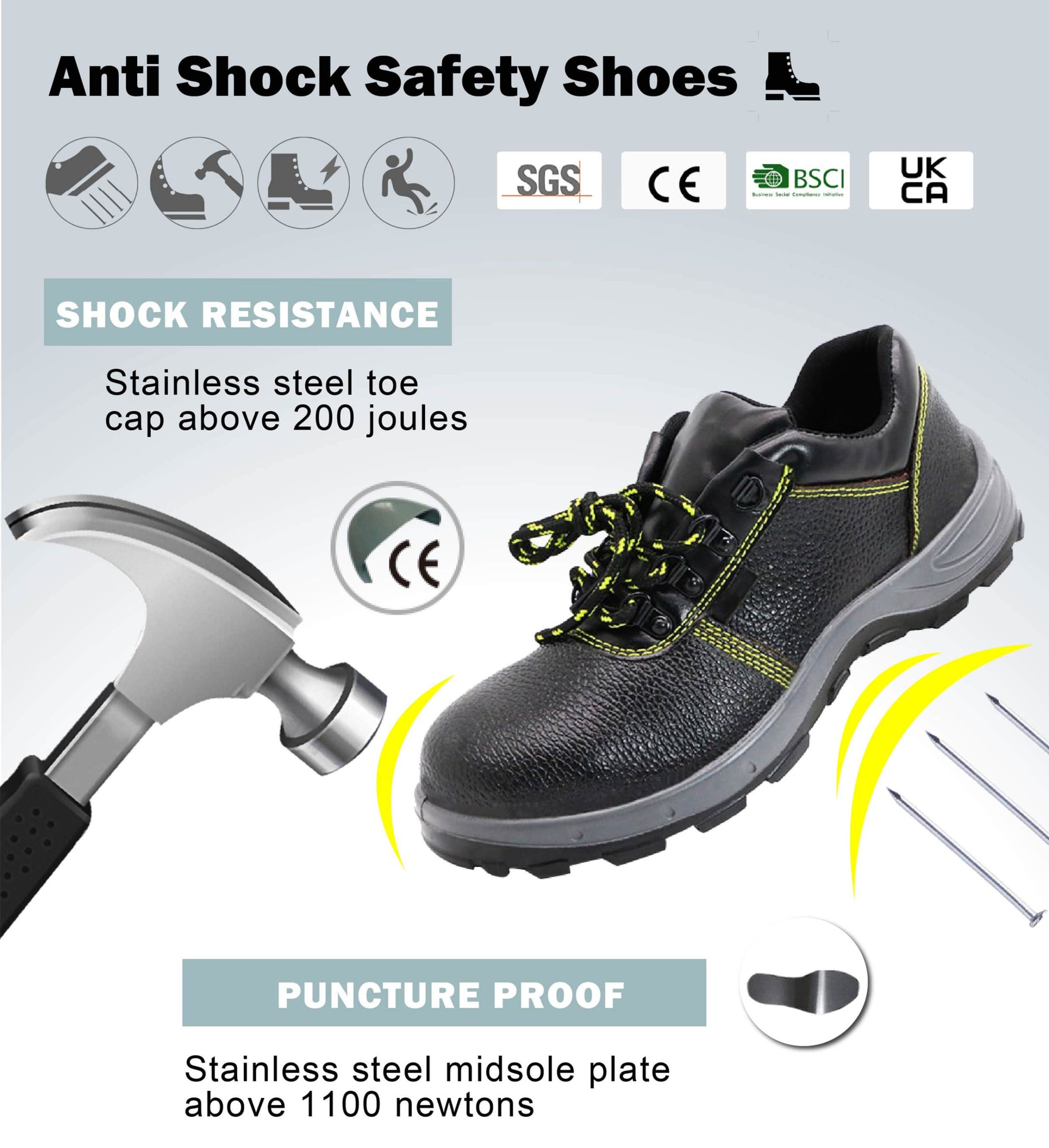 Steel Toe Anti Shock Shoes