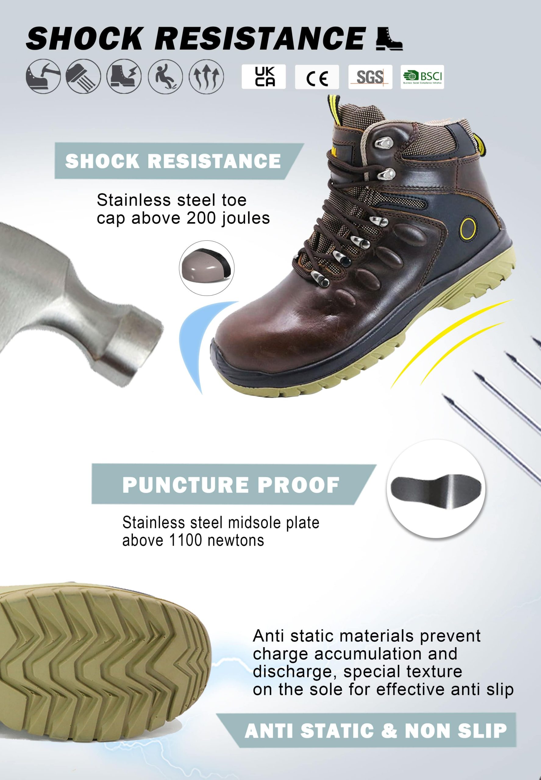 Brown Steel Toe Boots | EnteSafety