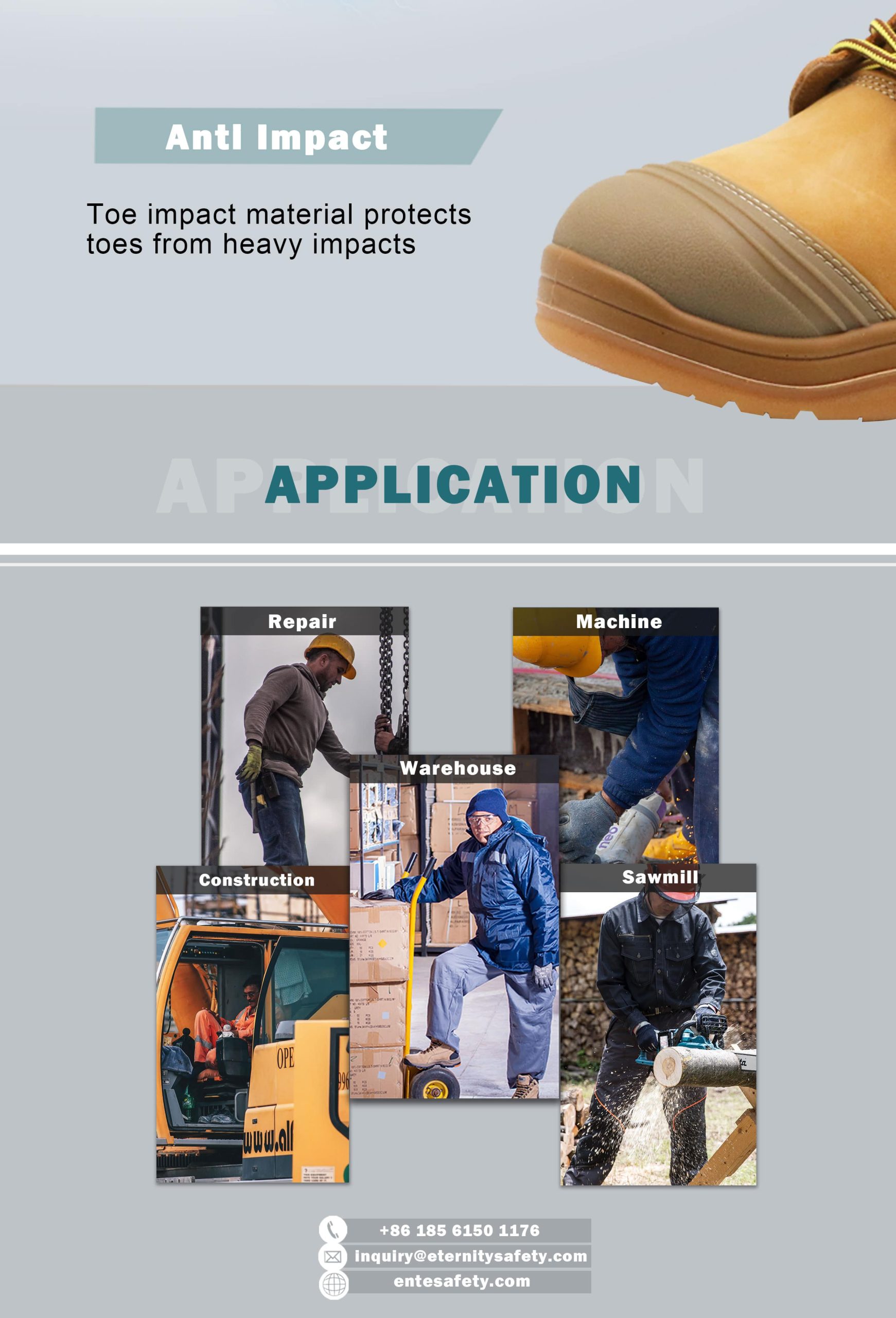 Middle Cut Brown Safety Boots | EnteSafety