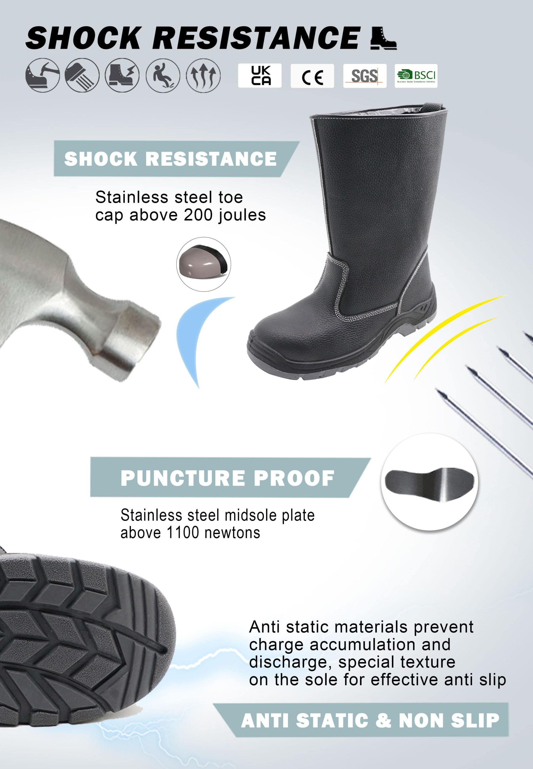 High Cut Waterproof Safety Boots | EnteSafety